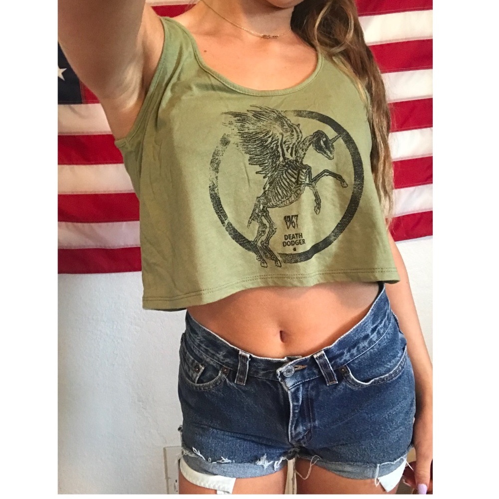 Olive green tank top